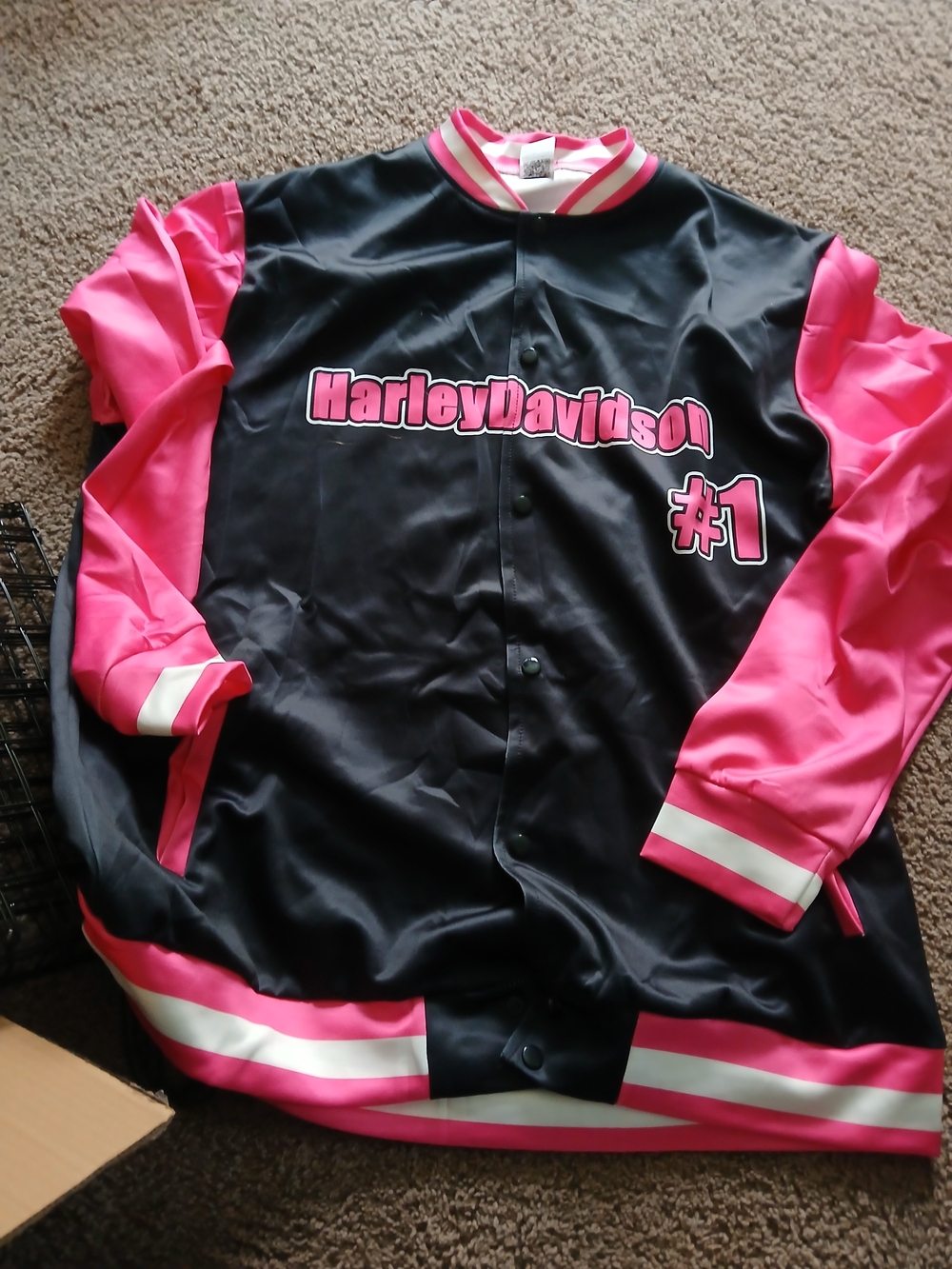 Harley-Davidson Pink & Black Varsity Jacket